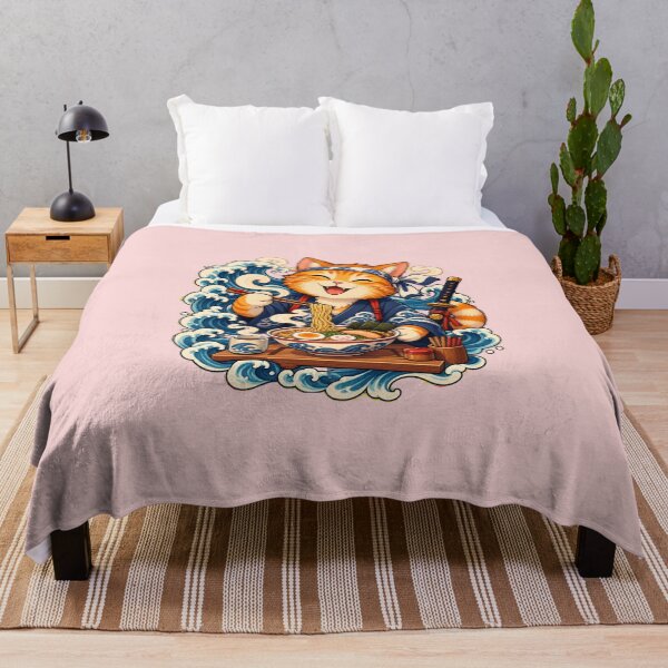 Item preview, Samurai Ramen Cat Japanese Wave Art designed and sold by WelLarsDigitals.