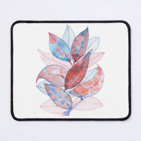 Item preview, Blue Pink Botanical Leaves: Watercolour Line Art designed and sold by ArithraStudio.