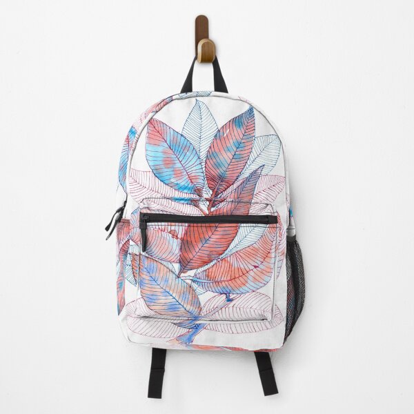 Item preview, Blue Pink Botanical Leaves: Watercolour Line Art designed and sold by ArithraStudio.