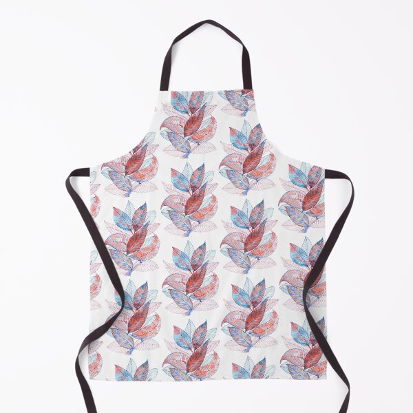 Item preview, Blue Pink Botanical Leaves: Watercolour Line Art designed and sold by ArithraStudio.