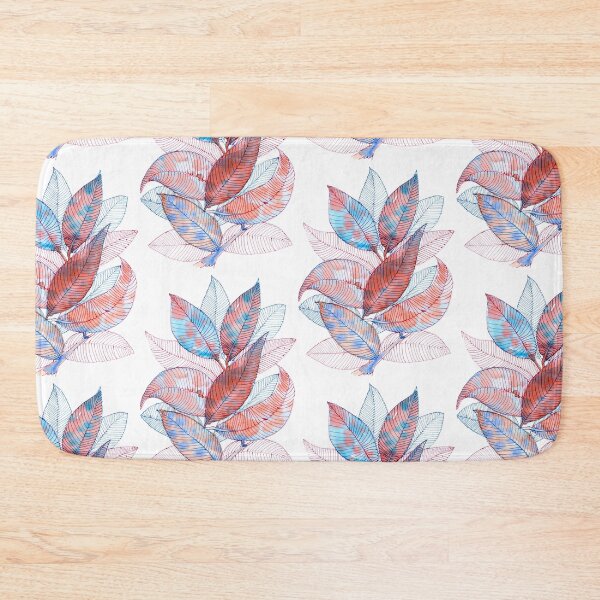 Item preview, Blue Pink Botanical Leaves: Watercolour Line Art designed and sold by ArithraStudio.