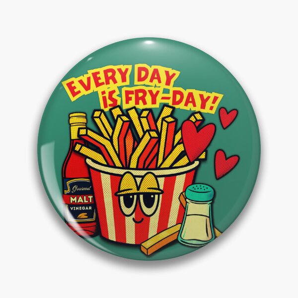 Item preview, Fry-Day French Fries and Malt Vinegar Retro Pop Art designed and sold by pulse_retail.
