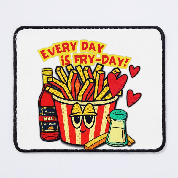 Item preview, Fry-Day French Fries and Malt Vinegar Retro Pop Art designed and sold by pulse_retail.