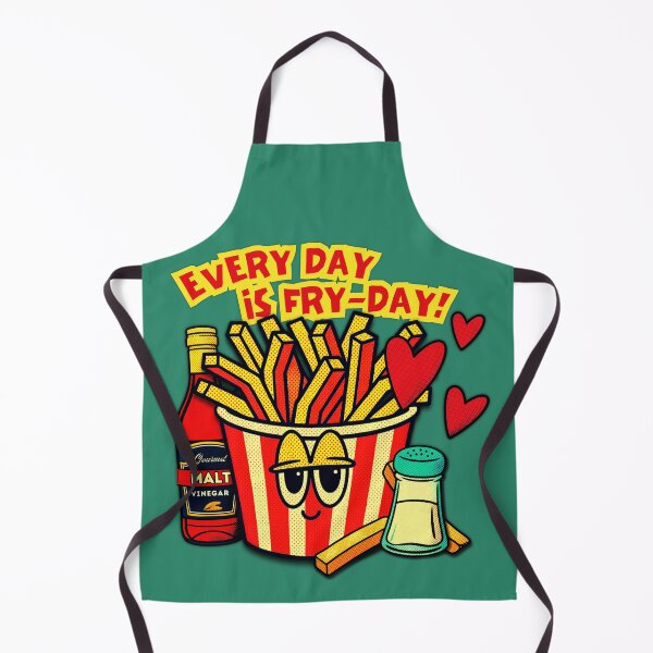 Item preview, Fry-Day French Fries and Malt Vinegar Retro Pop Art designed and sold by pulse_retail.