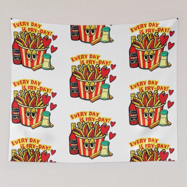Item preview, Fry-Day French Fries and Malt Vinegar Retro Pop Art designed and sold by pulse_retail.