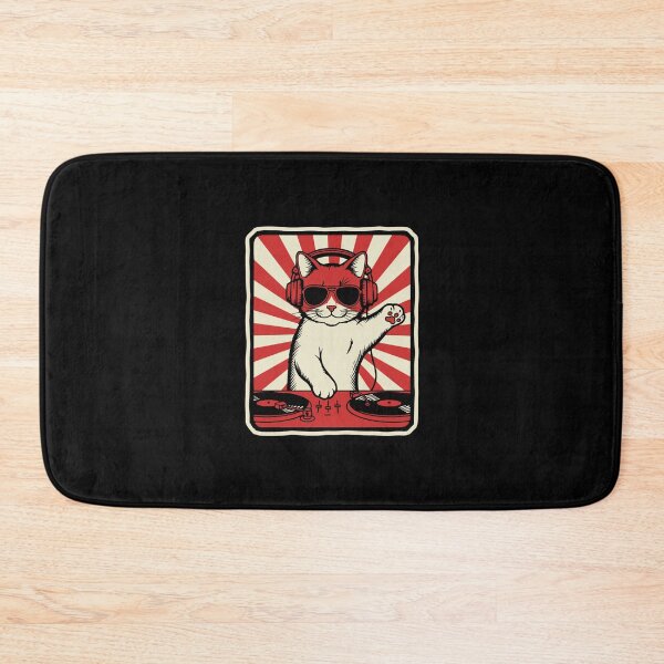 Item preview, Cat DJ Music Lover Headphones Turntable Feline Disc Jockey designed and sold by PopStars1993.