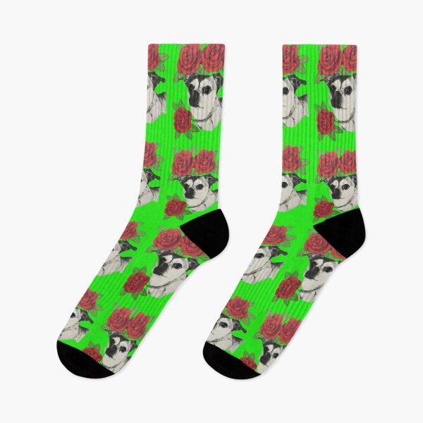 Artikelvorschau, chihuahua with roses green entworfen und verkauft von Fred Terpe.