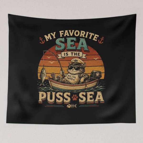 Item preview, My  Favorite Sea is The Puss-Sea designed and sold by TheEndDesign.