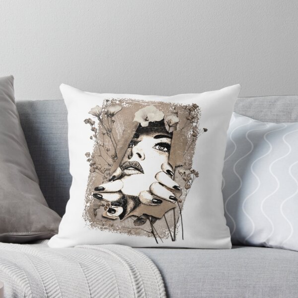 Item preview, Woman Awakening - Realistic Dark Floral Portrait designed and sold by RonnyMilleo.