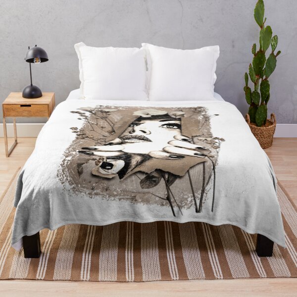 Item preview, Woman Awakening - Realistic Dark Floral Portrait designed and sold by RonnyMilleo.