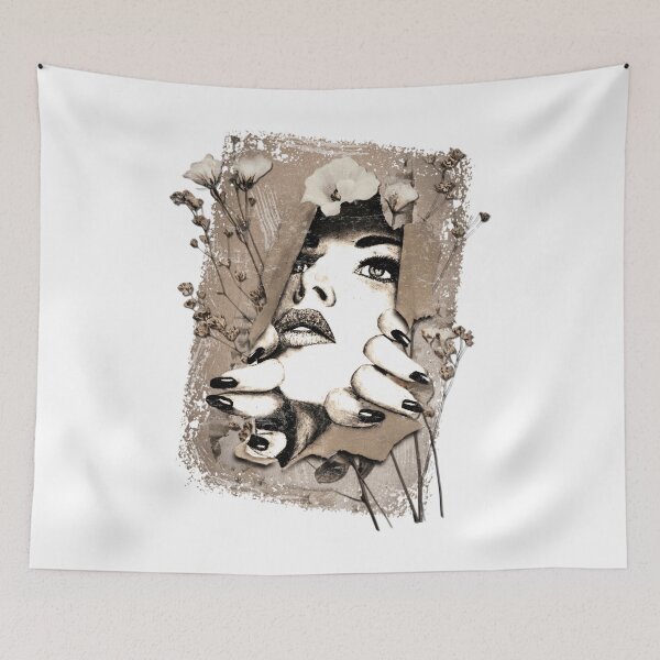 Item preview, Woman Awakening - Realistic Dark Floral Portrait designed and sold by RonnyMilleo.