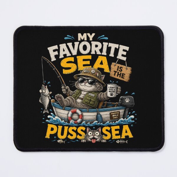 Item preview, My Favorite Sea is The Puss-Sea designed and sold by TheEndDesign.