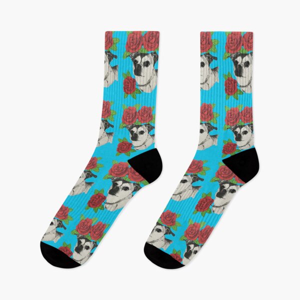 Artikelvorschau, chihuahua with roses blue entworfen und verkauft von Fred Terpe.