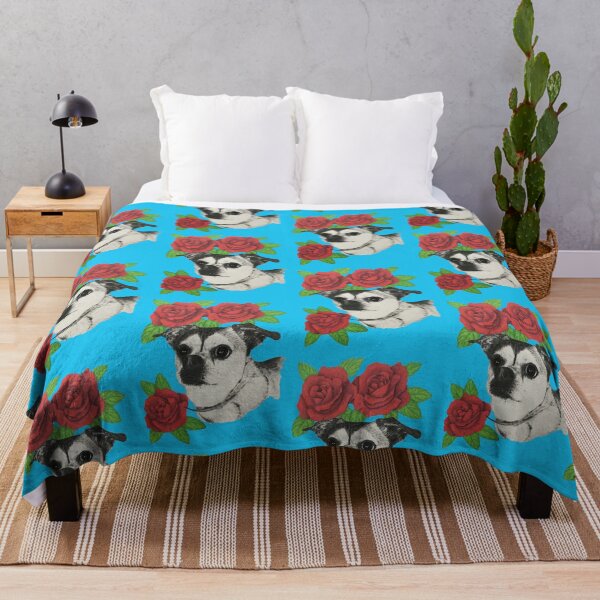 Item preview, chihuahua with roses blue designed and sold by Fred Terpe.