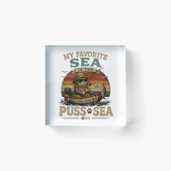 Item preview, My  Favorite Sea is The Puss-Sea designed and sold by TheEndDesign.