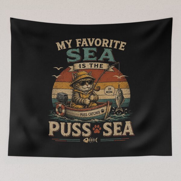 Item preview, My  Favorite Sea is The Puss-Sea designed and sold by TheEndDesign.
