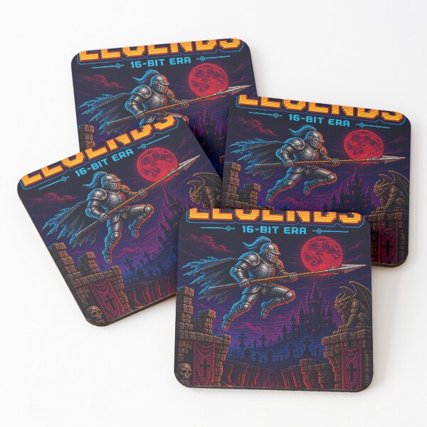 Item preview, Cursed Knight Arcade Poster - Retro Pixel Art Print designed and sold by EtermaoDigital.