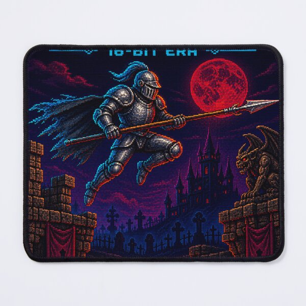 Item preview, Cursed Knight Arcade Poster - Retro Pixel Art Print designed and sold by EtermaoDigital.