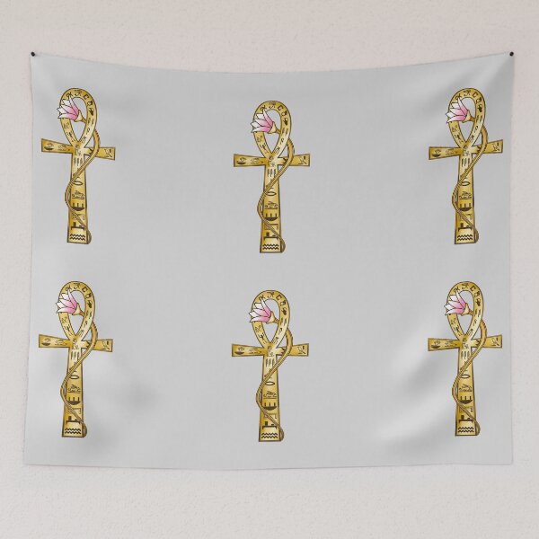 Item preview, Egyptian Ankh Cross with Eye of Horus & Lotus designed and sold by LittleHappiness by Kamollak .