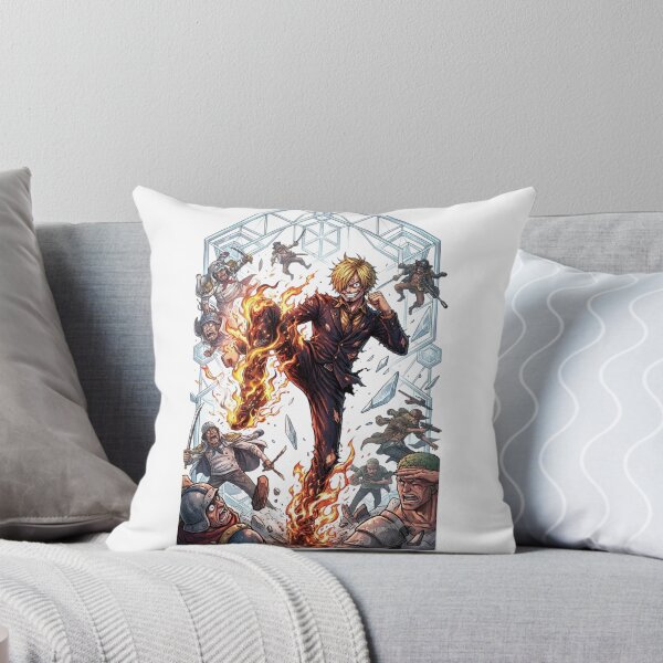 Item preview, One Piece Sanji Fire Kick Anime Art designed and sold by FreakToons.