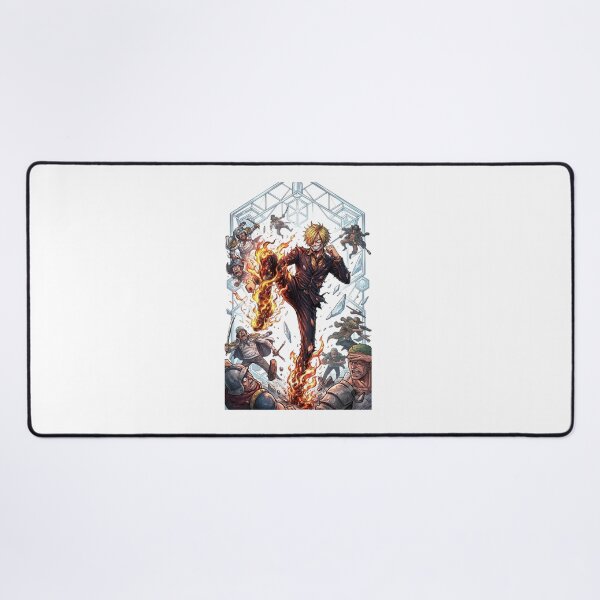 Item preview, One Piece Sanji Fire Kick Anime Art designed and sold by FreakToons.