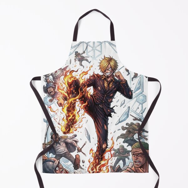 Item preview, One Piece Sanji Fire Kick Anime Art designed and sold by FreakToons.