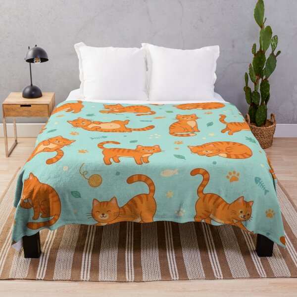 Item preview, Cute Orange Cats Seamless Pattern designed and sold by lungpleecha.