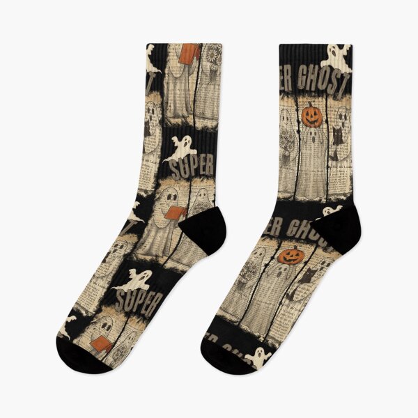 Item preview, Vintage Halloween Ghosts and Black Cat designed and sold by Szpaku desart .