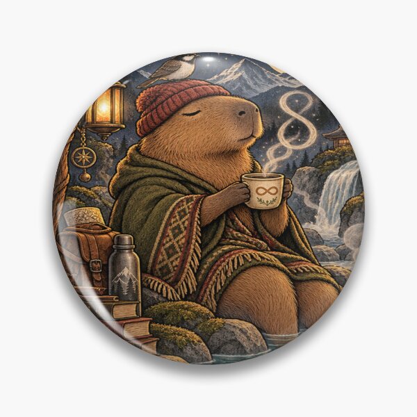 Artikelvorschau, Die Einsiedler-Wasserschwein-Tarotkarte – Lustige Cottagecore-Kaffeekunst entworfen und verkauft von zhivago1980.