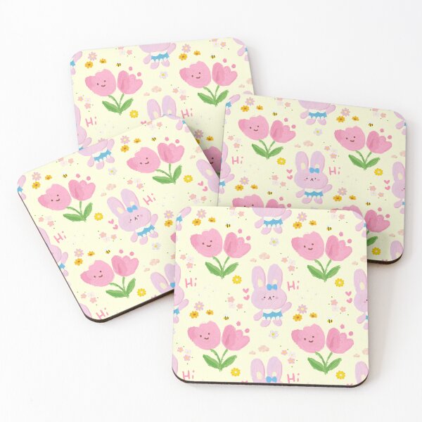 Item preview, Kawaii Bunny Tulip Spring Pattern designed and sold by jianina-alondra.