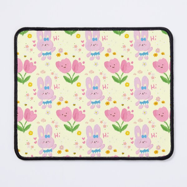 Item preview, Kawaii Bunny Tulip Spring Pattern designed and sold by jianina-alondra.
