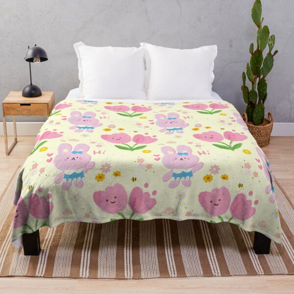 Item preview, Kawaii Bunny Tulip Spring Pattern designed and sold by jianina-alondra.