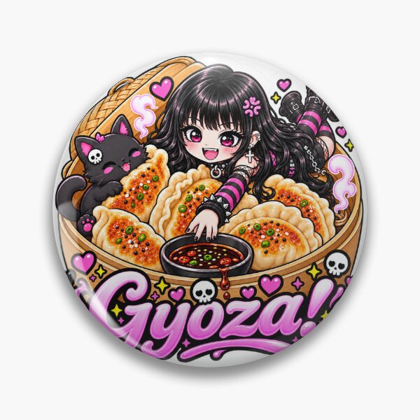 Item preview, Goth Food Gremlin Loves Gyoza designed and sold by AnnekeJordaan.