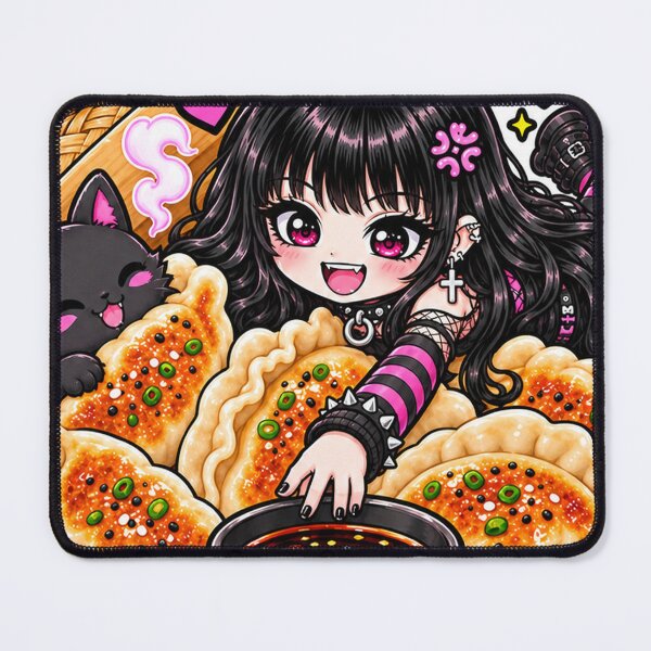 Item preview, Goth Food Gremlin Loves Gyoza designed and sold by AnnekeJordaan.