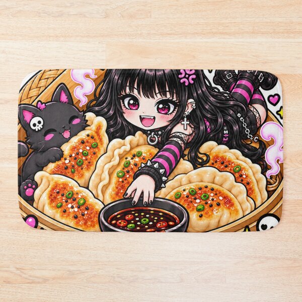 Item preview, Goth Food Gremlin Loves Gyoza designed and sold by AnnekeJordaan.