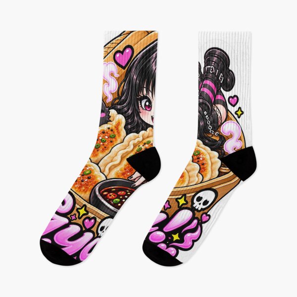 Item preview, Goth Food Gremlin Loves Gyoza designed and sold by AnnekeJordaan.