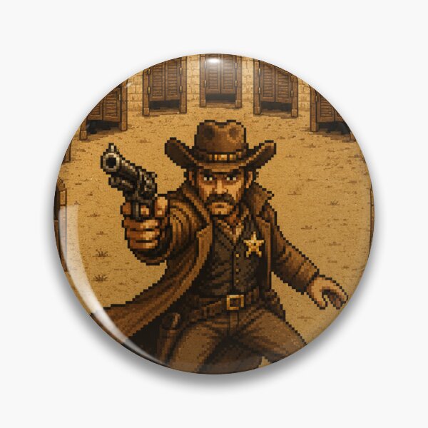 Item preview, Retro Arcade Sheriff vs Bandits - Pixel Art Wanted Poster designed and sold by EtermaoDigital.