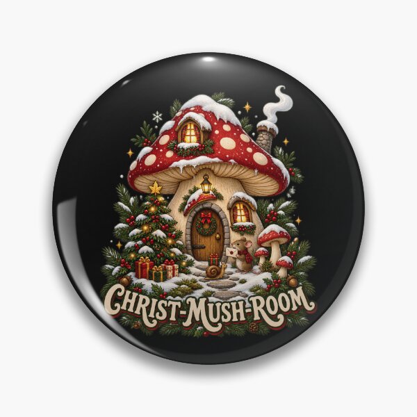 Item preview, Christ-Mush-Room Christmas Mushroom Cottage designed and sold by JerdbordinShop.