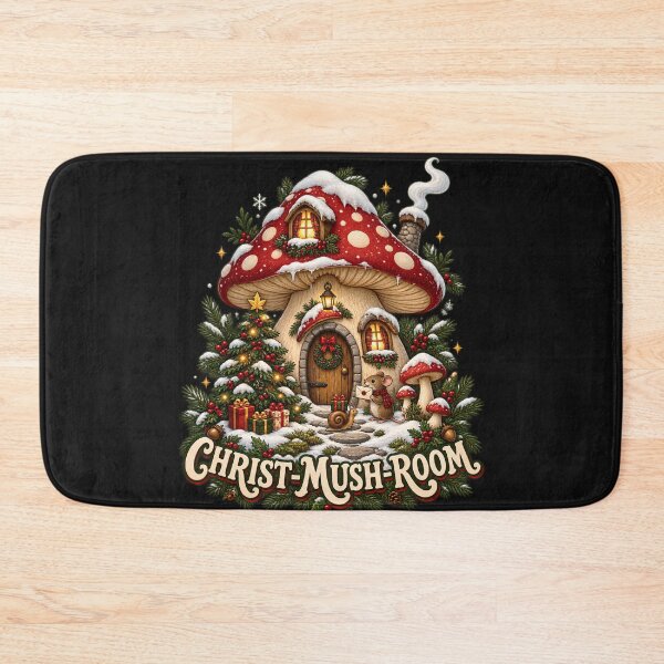 Item preview, Christ-Mush-Room Christmas Mushroom Cottage designed and sold by JerdbordinShop.
