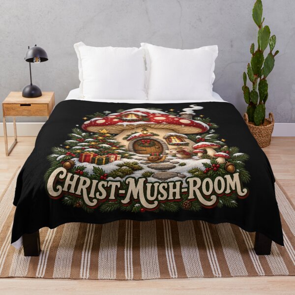 Item preview, Christ-Mush-Room Christmas Mushroom Cottage designed and sold by JerdbordinShop.