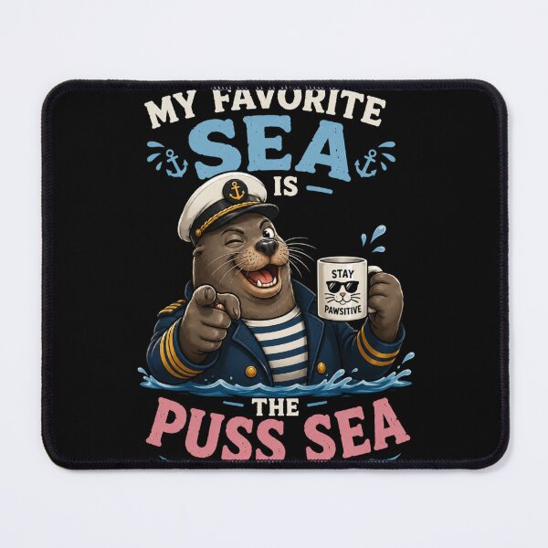 Item preview, My  Favorite Sea is The Puss-Sea designed and sold by TheEndDesign.