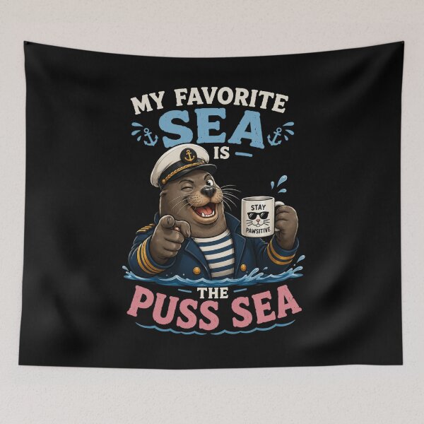 Item preview, My  Favorite Sea is The Puss-Sea designed and sold by TheEndDesign.