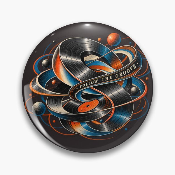 Item preview, Follow The Groove – Abstract Vinyl Topology designed and sold by Golden Era Studio.