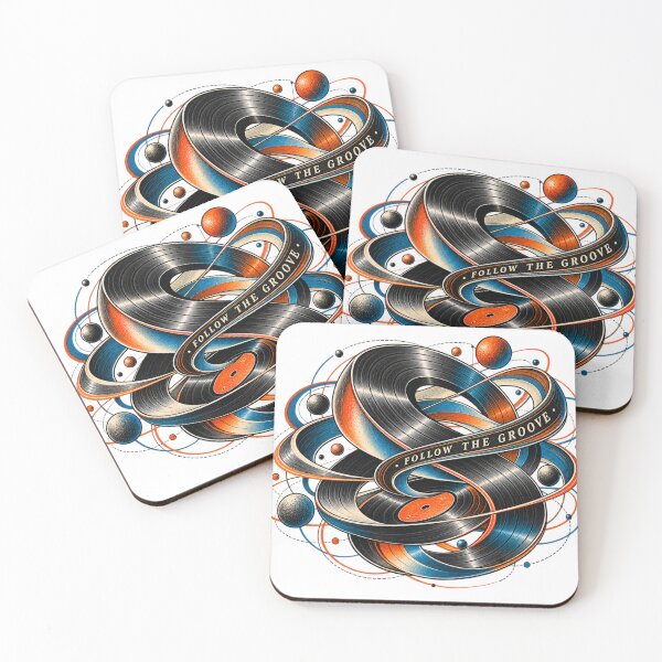 Item preview, Follow The Groove – Abstract Vinyl Topology designed and sold by Golden Era Studio.