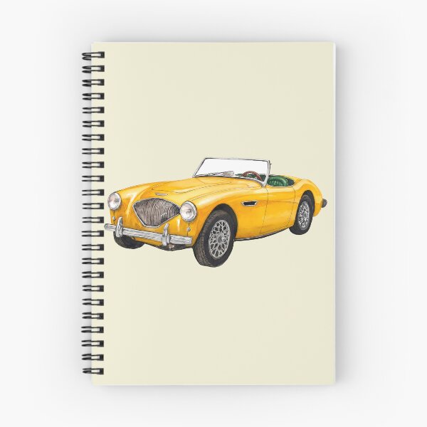 Item preview, Classic Car Austin Healey 3000 Yellow Watercolor designed and sold by SuperMama1973.