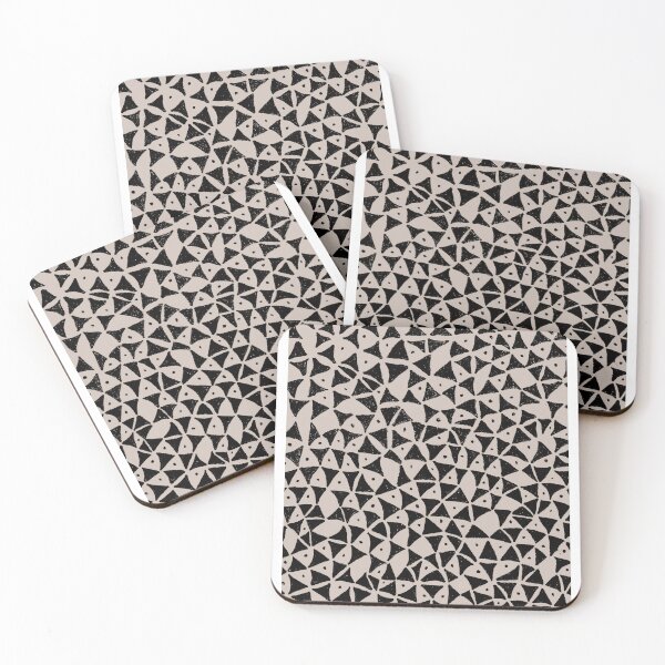 Item preview, Ferox triangles and dots drawing in black and tan  designed and sold by studioanalog.