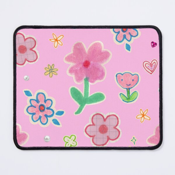 Artikelvorschau, Retro Kawaii Pink Funky Floral Pattern entworfen und verkauft von jianina-alondra.
