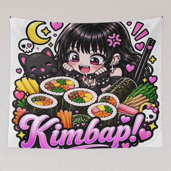 Item preview, Goth Food Gremlin Loves Kimbap designed and sold by AnnekeJordaan.
