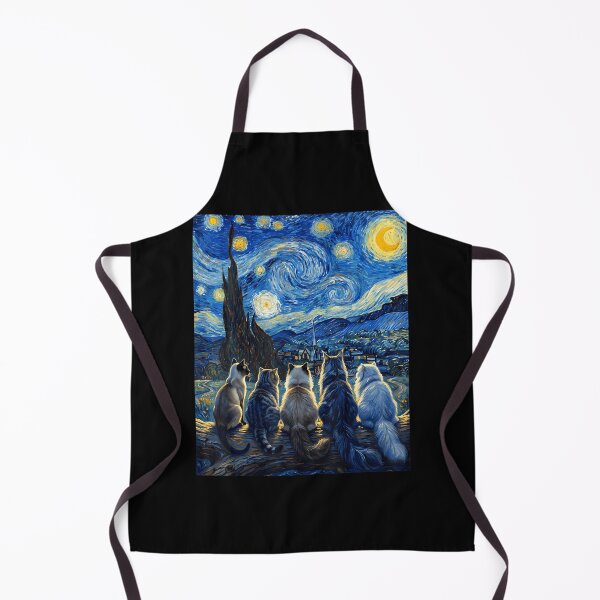 Item preview, Starry Night Cats Vincent Van Gogh designed and sold by Eat-Apples.