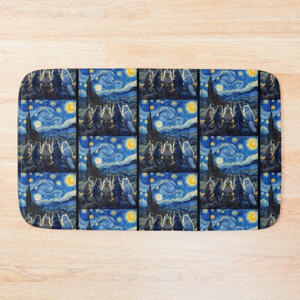 Item preview, Starry Night Cats Vincent Van Gogh designed and sold by Eat-Apples.